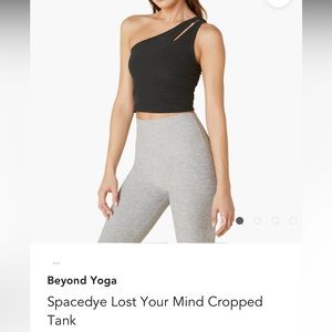 Women's Beyond Yoga Spacedye Lost Your Mind Cropped Tank Top - Darkest Night